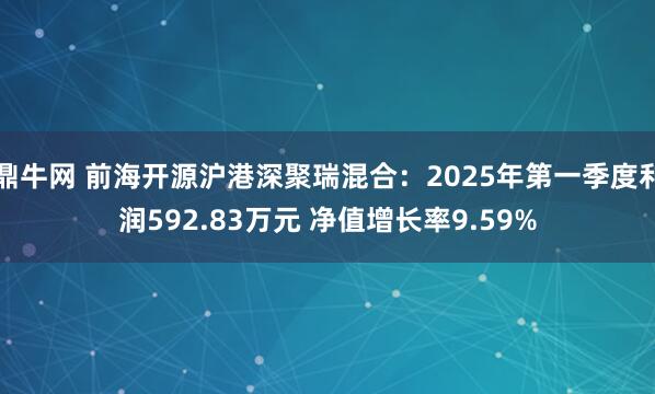 鼎牛网 前海开源沪港深聚瑞混合：2025年第一季度利润592.83万元 净值增长率9.59%